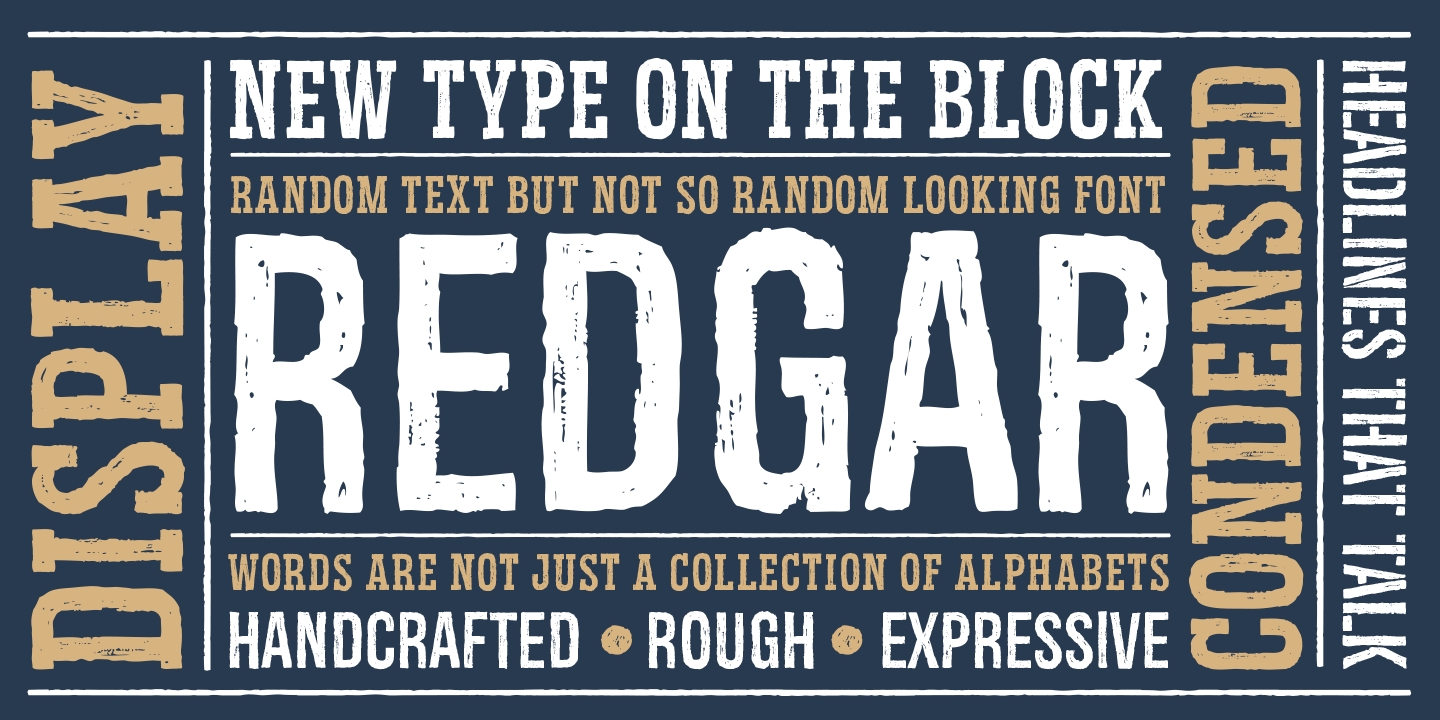 Beispiel einer Redgar Clean Italic-Schriftart